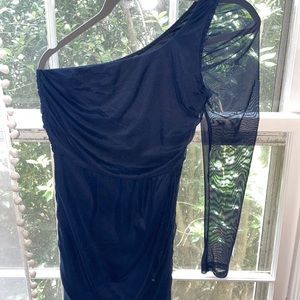 lucy in the sky one-shoulder mini dress